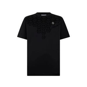 Philipp Plein Men Round-Neck T-Shirt Degrade Monogram